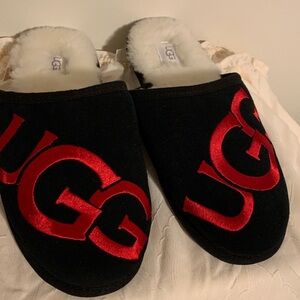 UGG Black and Red Men's Slippers